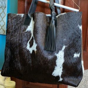 REAL Cowhide and leather purse/bag